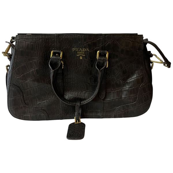 Large Prada Faux Alligator Handbag (Not Authenticated)