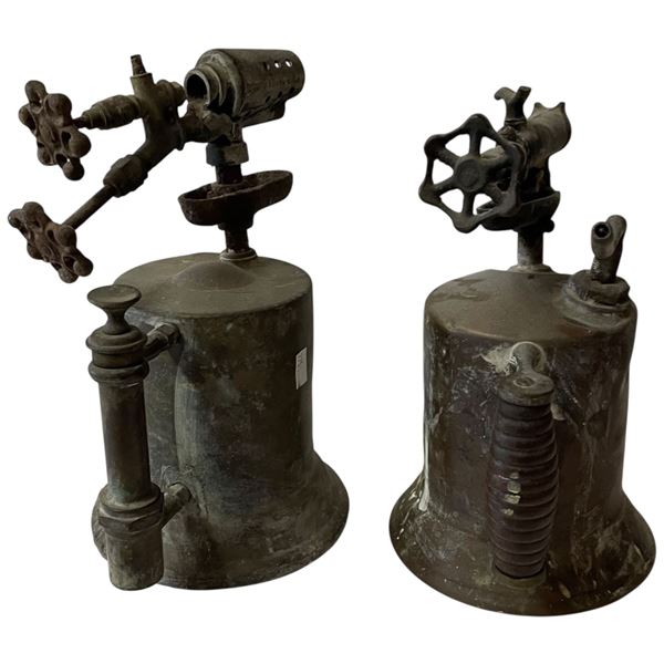 Pair of Vintage Brass Blow Torches