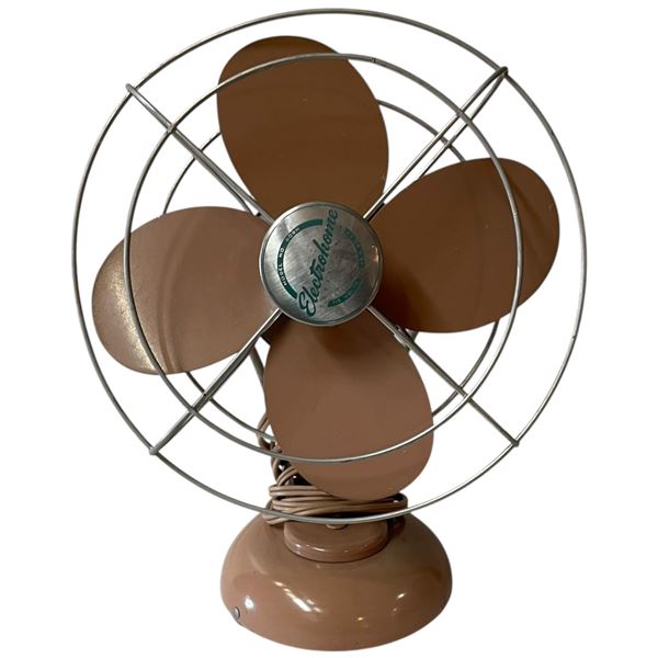 1960s Electrohome Pink 9" Desk Fan * Model 608N