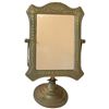 Image 1 : Vintage Brass Tilting Vanity Mirror (12" tall x 8" wide)