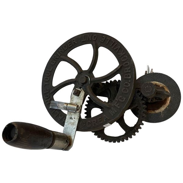 Antique Hand-Crank Cast Iron Grinder