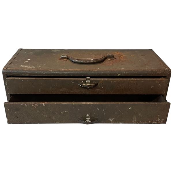 Vintage 21" Metal Tool Box