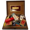 Image 1 : Wood Torpedo Cigar Box with Match Books & Small Advertising Boxes
