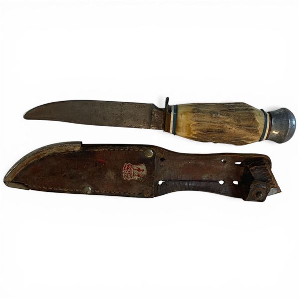 Vintage Knife with Sheath 8 3" blade