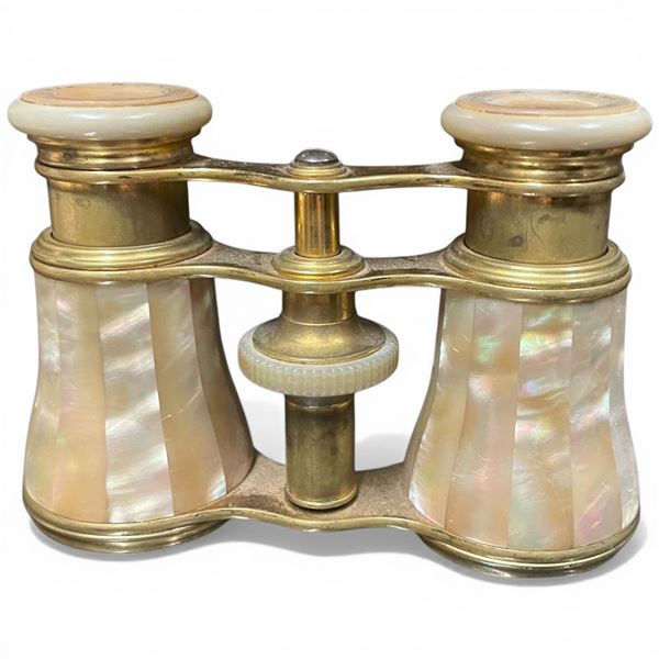 Lemarie Paris Brass & Mother of Pearl Opera Glasses