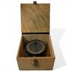 Image 1 : Vintage Aircraft or Naval Compass in a 6.5" x 6.5" Wood Box