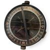 Image 2 : Vintage Aircraft or Naval Compass in a 6.5" x 6.5" Wood Box