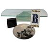 Image 2 : Glass Stand, Glass Block, Small Ceramic Tile and Glass Candle Holder