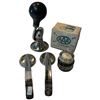 Image 1 : Group of Automotive Items * Squeeze Bulb Horn, Door Handles for a 1958-61 Ford, Dash Compass with AA