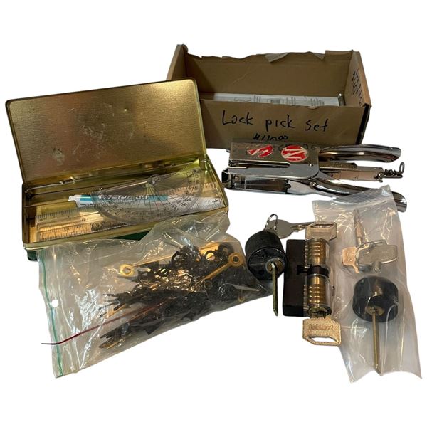 Lock Pick Set and Stapler