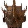Image 3 : Carved Wood Thai Spirit House "Replica of a Buddhist Temple" (" 13 x 13" x 26" tall)