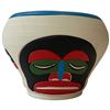 Image 1 : 1989 Stewart Jacobs Art Pottery Bowl "Eagle Bear Human" Carved and Painted (7" diameter x 5" deep)