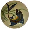 Image 3 : Group of 4 Collectible Ceramics & China  * Glazed Ceramic Fish Plate and Vase, Blue Vase & Bunnykins