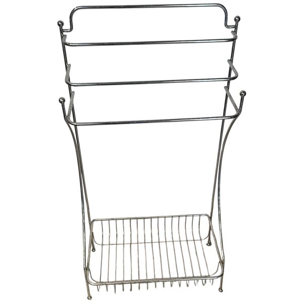 Metal Bathroom Towel Rack & Organizer