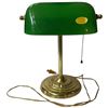 Image 1 : Brass Bankers Desk Lamp with Green Glass Shade