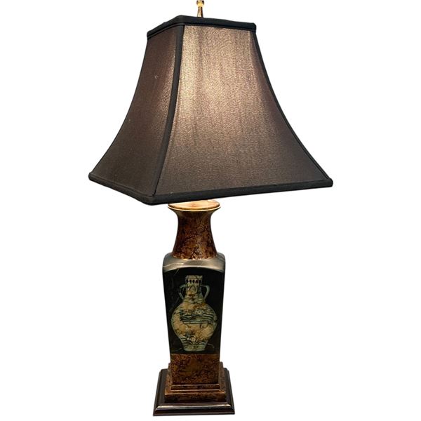 Ceramic Base Table Lamp with Shade - 27" Tall at the top of the shade