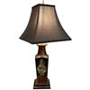 Image 1 : Ceramic Base Table Lamp with Shade - 27" Tall at the top of the shade