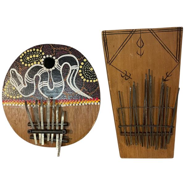 2 Wood Kalimbas
