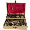 Image 1 : Vintage Jewelry Box Full of Jewelry & the Occasional Trinket