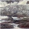 Image 2 : Robert Bateman Ltd. Editon Print "Navigating the Rapids - Black Bear" #6420/7000 (double matted in a