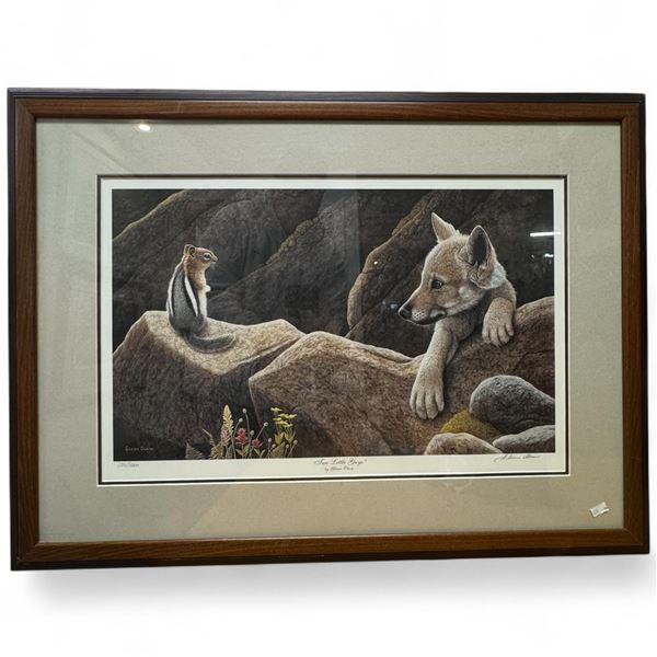 Glenn Olson Ltd. Editon Print "Two Little Guys"  #135/1000  (double matted in a 31" x 24" frame)