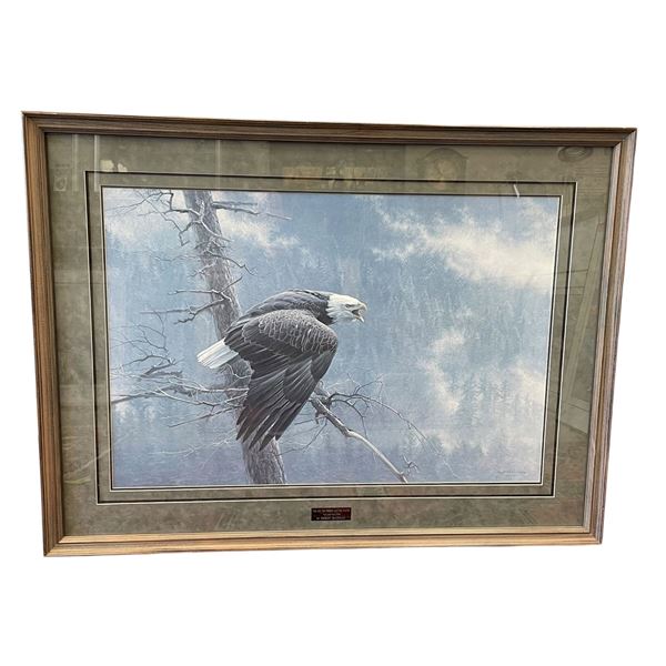 Robert Bateman Ltd. Editon Print "The Air, The Forest, and The Watch" (triple matted in a 44" x 33"