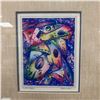 Image 2 : Original Ko Brautigan Abstract Watercolour Painting (Double matted in a 12" x 15" frame)