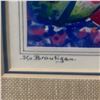 Image 3 : Original Ko Brautigan Abstract Watercolour Painting (Double matted in a 12" x 15" frame)