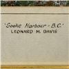 Image 2 : Leonard M. Davis Oil Painting "Sooke Harbour - B.C."  (Frame dimensions: 12" x 16")