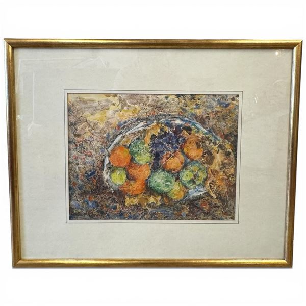 Post-Impressionist Still Life Painting Signed J. Fratter (framed dimensions: 29" x 23")