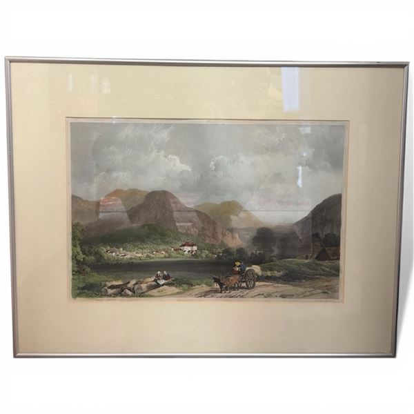 Vintage Day & Haghe Tinted Lithographic Print (Lithographers to the King) Frame dimensions 20" x 24"