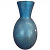 Image 1 : Large Blue Art Glass Vase 19" tall x 10" diameter