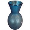 Image 2 : Large Blue Art Glass Vase 19" tall x 10" diameter