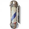 Image 1 : Electric Wall Mount Blue Stripe Barber Pole (29" Tall X 9.5" Diameter) a Minor Amount of Paint is Pe
