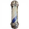Image 2 : Electric Wall Mount Blue Stripe Barber Pole (29" Tall X 9.5" Diameter) a Minor Amount of Paint is Pe