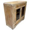 Image 3 : Distressed Wood Display Cabinet with Glass Doors (39" x 17" x 39" tall)