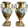 Image 2 : Pair of Antique Porcelain Vases * Some minor chips (12" tall)