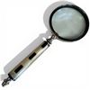 Image 1 : Vintage Magnifying Glass with White & Black Acrylic Handle (4" Lens)
