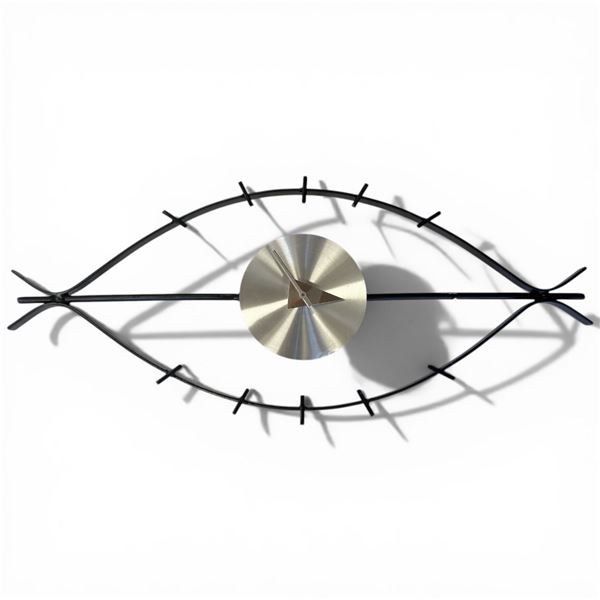 Metal "Eye" Wall Clock * 11" X 25"
