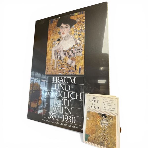 Gustav Klimt  Print with "The Lady in Gold" Autobiography by Anne-Marie O'Connor