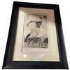 Image 1 : Pencil Signed Ltd. Editon Etching of a Soccer Striker  #250/50 927  (Frame Dimensions: 22" X 17")