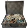 Image 1 : Vintage Overnight Case Full of Assorted Jewelry and Jewelry Parts