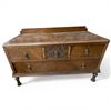 Image 1 : Antique Quarter Sawn Oak Low Dresser  * Appears to have its original pulls * (20" x 45" x 25" tall)