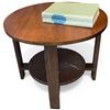 Image 1 : Vintage Round End Table with "The Complete Works of Shakespeare" Small burn on table (18" diameter x