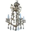 Image 1 : Vintage Chandelier with Cut Glass Drops (26" tall x 24" diameter)