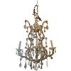 Image 2 : Vintage Chandelier with Cut Glass Drops (26" tall x 24" diameter)