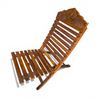 Image 2 : Folding Wood Chair with Carved Details and Applied Brass Flower