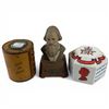 Image 1 : Banff Hot Springs  & the Silver Jubilee Piggy Bank Also Included is a Brahms Bust Music Box