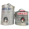 Image 1 : Two Vintage Galvanized Water Coolers 2 and 3 Gallon