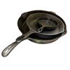 Image 1 : 3 Cast Iron Pans: Pair of Wagner Ware 13 3/8" & 10.5" and One Unmarked